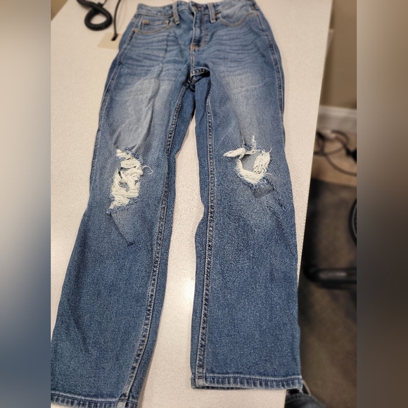 Hollister Denim - Hollister Blue Distressed Straight Leg Jeans